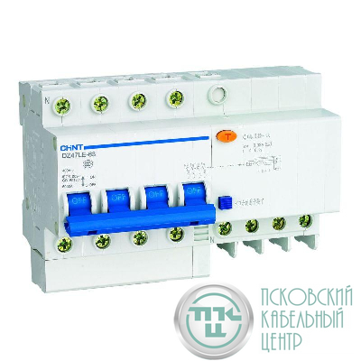 Выключатель автоматический дифференциального тока 4п C 40А 30мА тип AC 6кА DZ47LE-63 CHINT 199659