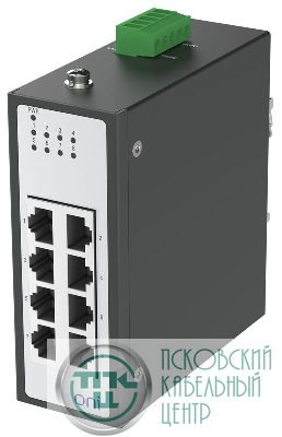 Коммутатор промышленный неуправляемый ISU-430 Ethernet 8 портов 10/100BaseT разъем RJ45 24В AC/12/24/48В DC с резервированием ONI ISU-430-8FE0000000000