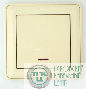 Механизм выключателя 1-кл. СП W59 16А IP20 с индик. сл. кость SchE VS116-153-2-86