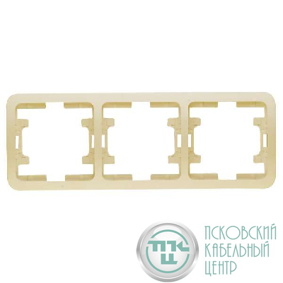 Рамка 3-м Mimoza горизонт. крем Makel 32013