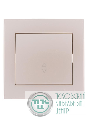 Переключатель проходной 1-кл. СП Rain 10А IP20 жемчуж./бел. метал. LEZARD 703-3030-105