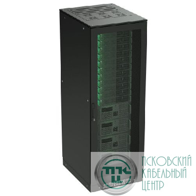 Шкаф напольный 47U 800х1200 двери перфорир./перфорир. укомплектован вводом и заглушками RAL9005 DKC R5IT4782PFB