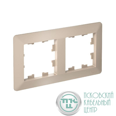 Рамка 2-м AtlasDesign Air песочн./дым. бел. SE ATN221202