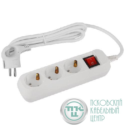 Удлинитель 3х1.5м с заземл. с выкл. ПВС 3х1 UDL-16-315-ES Greenline Эра Б0065078