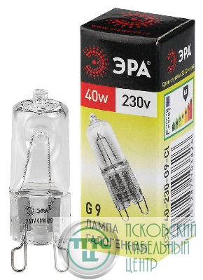 Лампа галогенная G9-JCD-40-230V-Cl 40Вт капсула G9 230В Эра C0027378