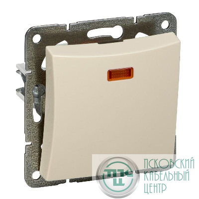 Переключатель 1-кл. СП Дуэт 10А IP20 с индикацией механизм беж. SchE WDE000263