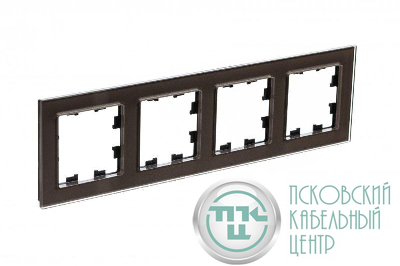 Рамка 4-м AtlasDesign Nature стекло мокко SE ATN320604