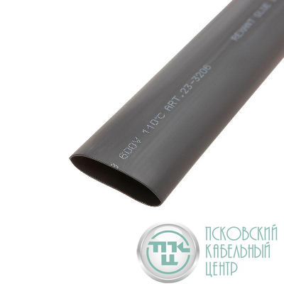 Трубка термоусадочная двустенная клеевая 32/8 (4:1) черн. 1м Rexant 23-3206