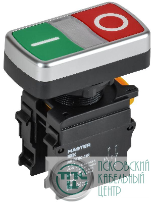 Кнопка "I-O" d22мм 1НО+1НЗ MASTER без подсветки IEK MI-BT60-11R-3-21-K51