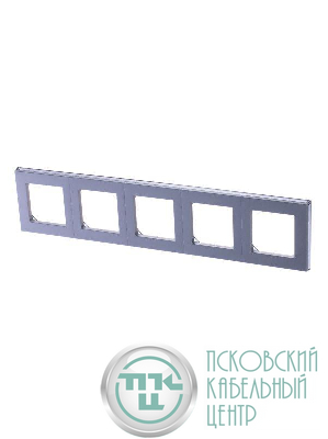 Рамка Levit 5п серебр./дым. черн. ABB 2CHH015050A6070