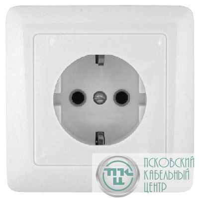 Розетка 1-м СП Прима 16А 250В защ. шторки с заземл. бел. (розн. упак) SchE RS16-004-BI