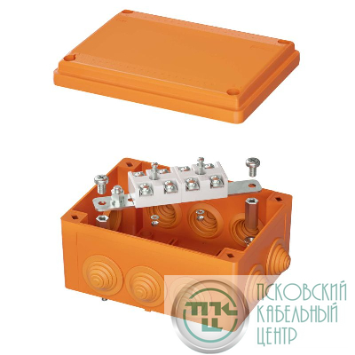 Коробка ответвительная FS 150х110х70мм IP55 4п 450В 32А 10кв.мм с кабельными вводами и клеммниками нерж. контакт пластик. DKC FSK21410