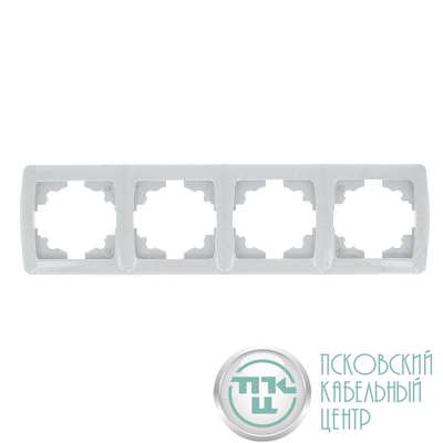 Рамка 4-м СП Мадрид горизонт. бел. EKF EIM-G-304-10