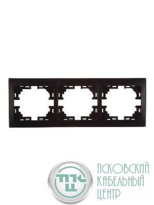 Рамка 3-м Mira горизонт. черн. бархат LEZARD 701-4200-148