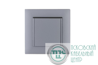 Розетка 1-м с крышкой Karea RIZZ STAR с заземл. сер. Makel 88065029
