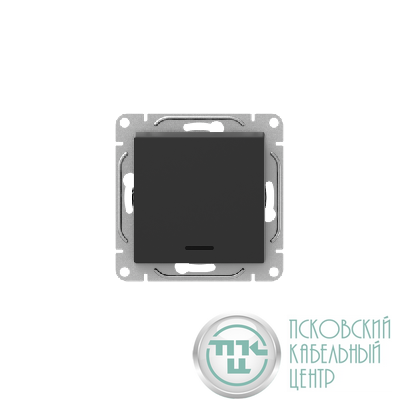 Выключатель 1-кл. СП Эпика с подсветкой механизм черн. EKF UP1-SWB-14