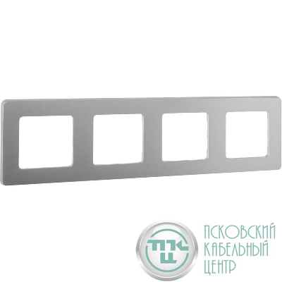 Рамка 4-м СП Inspiria IP20 алюм. IEK 673962