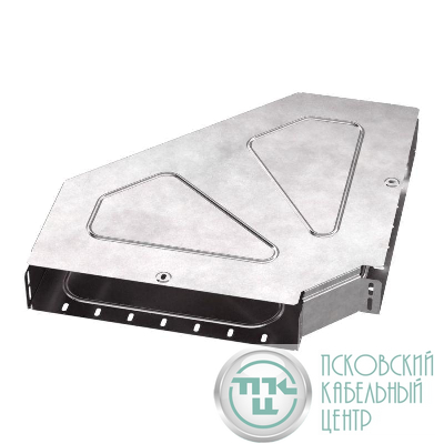 Угол для лотка горизонтальный 90град. 400х80 Стандарт с крышкой Промрукав PR16.0623