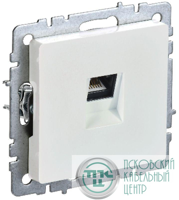 Розетка компьютерная СП RJ45 кат.5E BRITE РК10-БрЖ механизм жемчуж. IEK BR-K10-1-K36