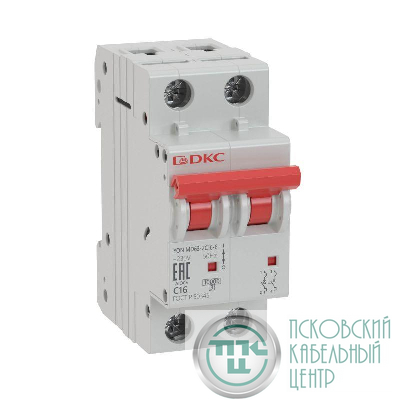 Выключатель автоматический модульный YON MD63-2C4-6 6кА DKC MD63-2C4-6