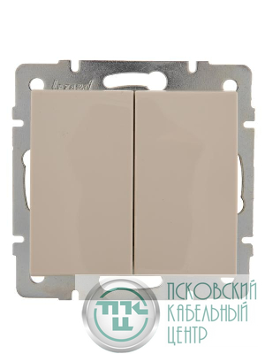 Выключатель 2-кл. СП Rain IP20 механизм крем. LEZARD 703-0388-101