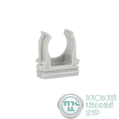 Держатель для труб (клипса) d16мм сер. (уп.100шт) Plast EKF derj-z-16n
