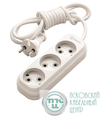 Удлинитель 3х10м без заземл. 10А IP20 Makel MGP128