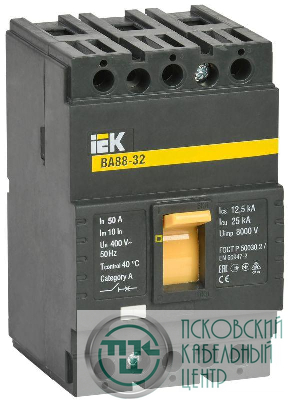 Выключатель автоматический 3п 50А 25кА ВА 88-32 KARAT IEK SVA10-3-0050