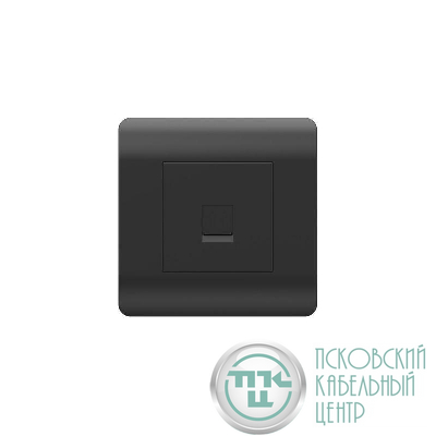 Розетка телефонная 1-м NEW3-E RJ11 черн. CHINT 431489