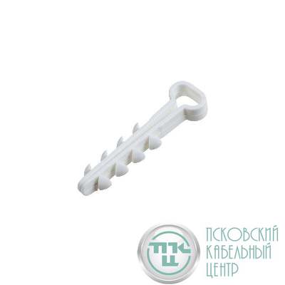Дюбель-хомут нейлоновый прямоугольный 5-8мм бел. (уп.100шт) Rexant 07-4608