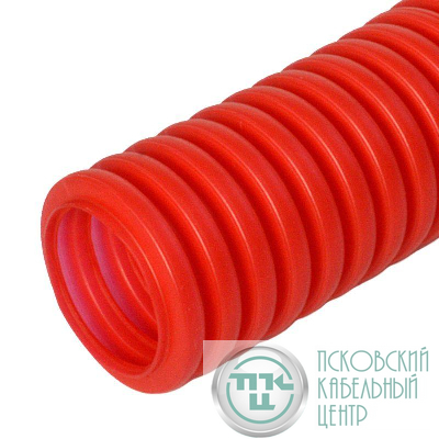 Труба гофрированная ПНД защитная d20/14.1мм для МПТ (пешель) красн. (уп.100м) Промрукав PR02.0088
