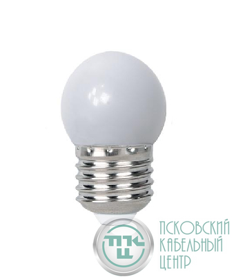 Лампа светодиодная PLED-ECO 1Вт G45 шар 3000К тепл. бел. E27 для Белт-лайт JazzWay 5040649