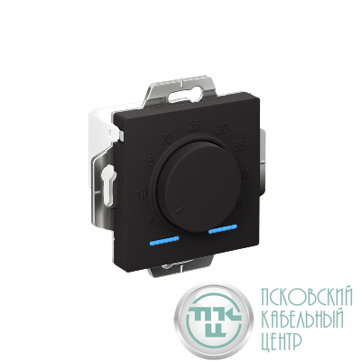 Механизм термостата AtlasDesign 10А электрон. для теплого пола с выносным датчиком +5град.C +45град.C в сборе карбон SchE ATN001035