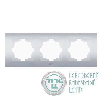 Рамка 3-м Cosmo алюм. ABB 612-011000-227