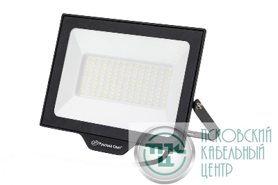 Прожектор светодиодный СДО FL 10 C 100W VW 865 BK CL 277х220х30мм 100Вт 6500К IP65 уличный черн. Русский Свет 15081023056