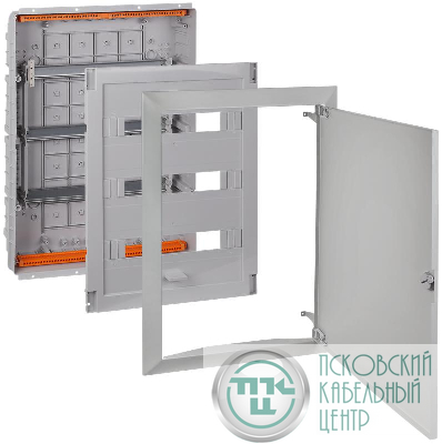 Щит СП 54мод. Тусо 686х518х125мм с метал. дверцей сер. Ruvinil 68154МС