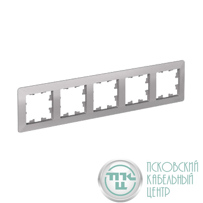 Рамка 5-м AtlasDesign Air алюм./дым. черн. SE ATN220305