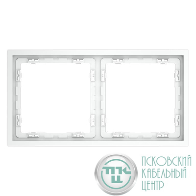 Рамка 2-м S70 пластик. бел. матов. Voltum VLS100202