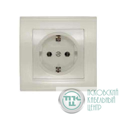 Розетка 1-м СП Бриллиант 16А IP20 с заземл. сл. кость UNIVersal 7948844