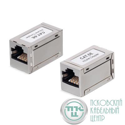 Адаптер проходной CA-8p8c-C5e-SH RJ45-RJ45 (8p8c) кат.5E экранир. Cabeus 9676c