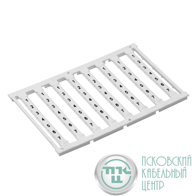 Маркировка для клемм ширина 5мм узкая для клемм Push-in бел. без надписей 1шт = карта из 96 маркеров (уп.10шт) DKC NUPUTUK-5F