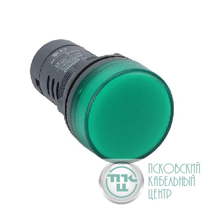 Лампа светосигнальная SB7 d22мм 24В DC зел. моноблочная SE SB7EV03BP
