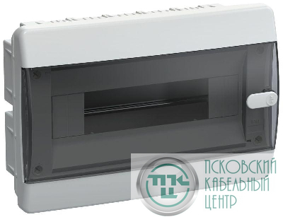 Корпус ЩРВ-П-12 UNION Compact IP41 черн. прозр. дверь пластик. IEK UIC-KP12-V-12-41-K01