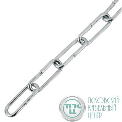 Цепь длиннозвенная DIN 763 (LLC) 3мм-накл. (уп.60м) Tech-KREP 103331
