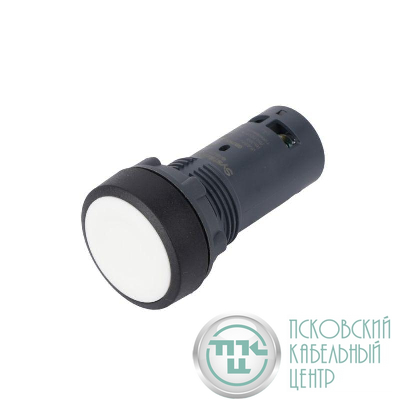 Кнопка моноблочная SB7 22мм с возвратом пластик 1НО IP65 бел. SE SB7NA11