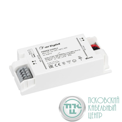 Блок питания ARJ-SP-44-PFC-NFC-WR 44Вт 3-45В 0.3-1.05А IP20 пластик Arlight 050113