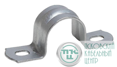 Скоба металлическая двухлапковая d 48-50мм (уп.50шт) ЭРА Б0036432