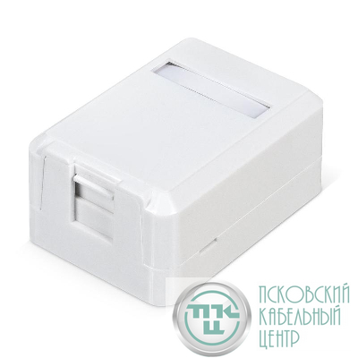Корпус настенной розетки для установки 1-ой вставки типа Keystone Jack Д WRline WR-MB-1 бел. Hyperline 505219