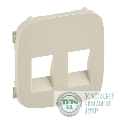 Панель лицевая Valena Allure для 2-м аудиорозетки пружин. зажимы сл. кость Leg 755376