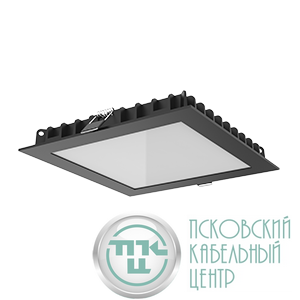 Светильник светодиодный DL-03 25Вт 3000К IP44 200х200х25 квадрат. встраив. матов. черн. RAL9005 VARTON V1-R0-T0342-10000-4402530